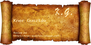 Kner Gusztáv névjegykártya