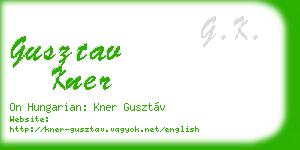 gusztav kner business card