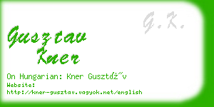 gusztav kner business card